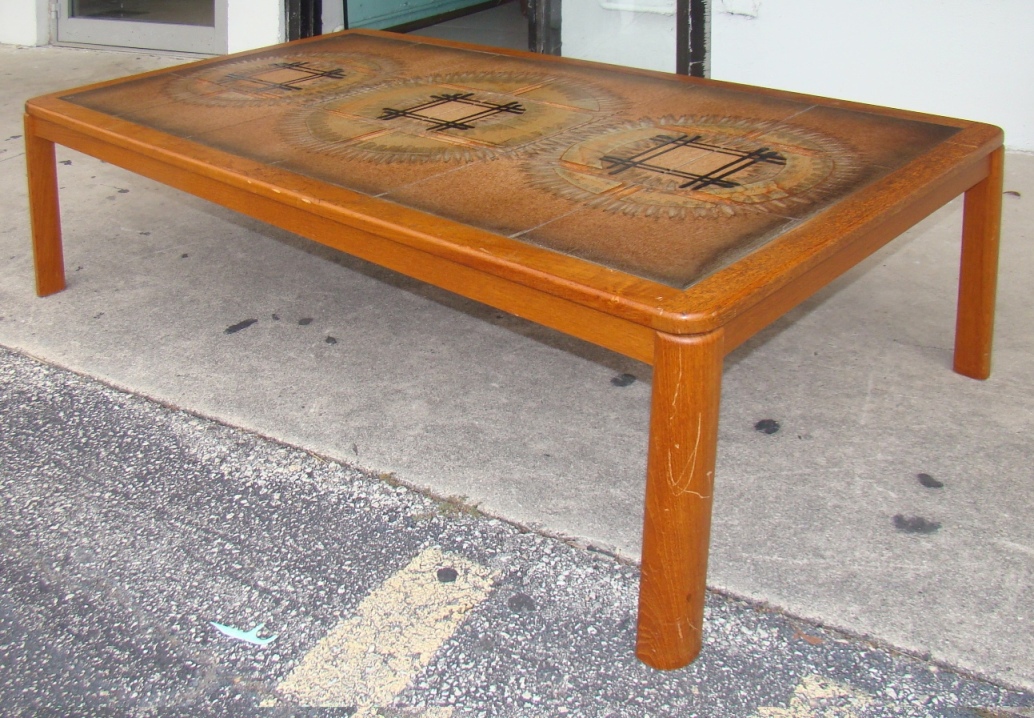 Danish Modern Tile Top Coffee Table Modernism